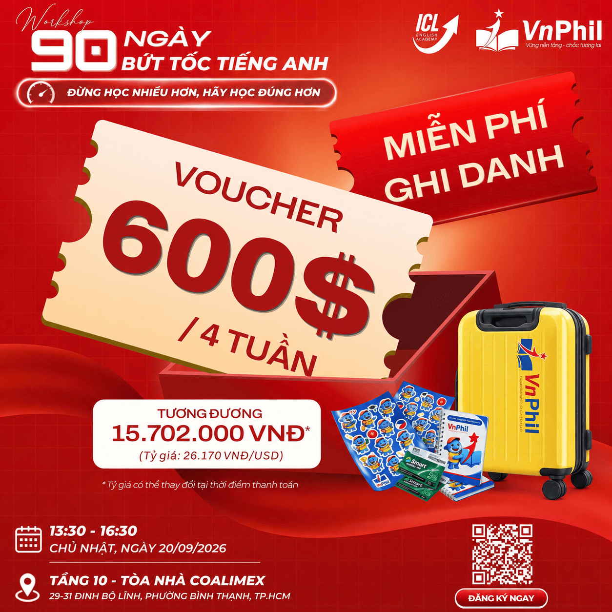 Cơ hội nhận học bổng du học tiếng anh Philippines tại Workshop của VnPhil