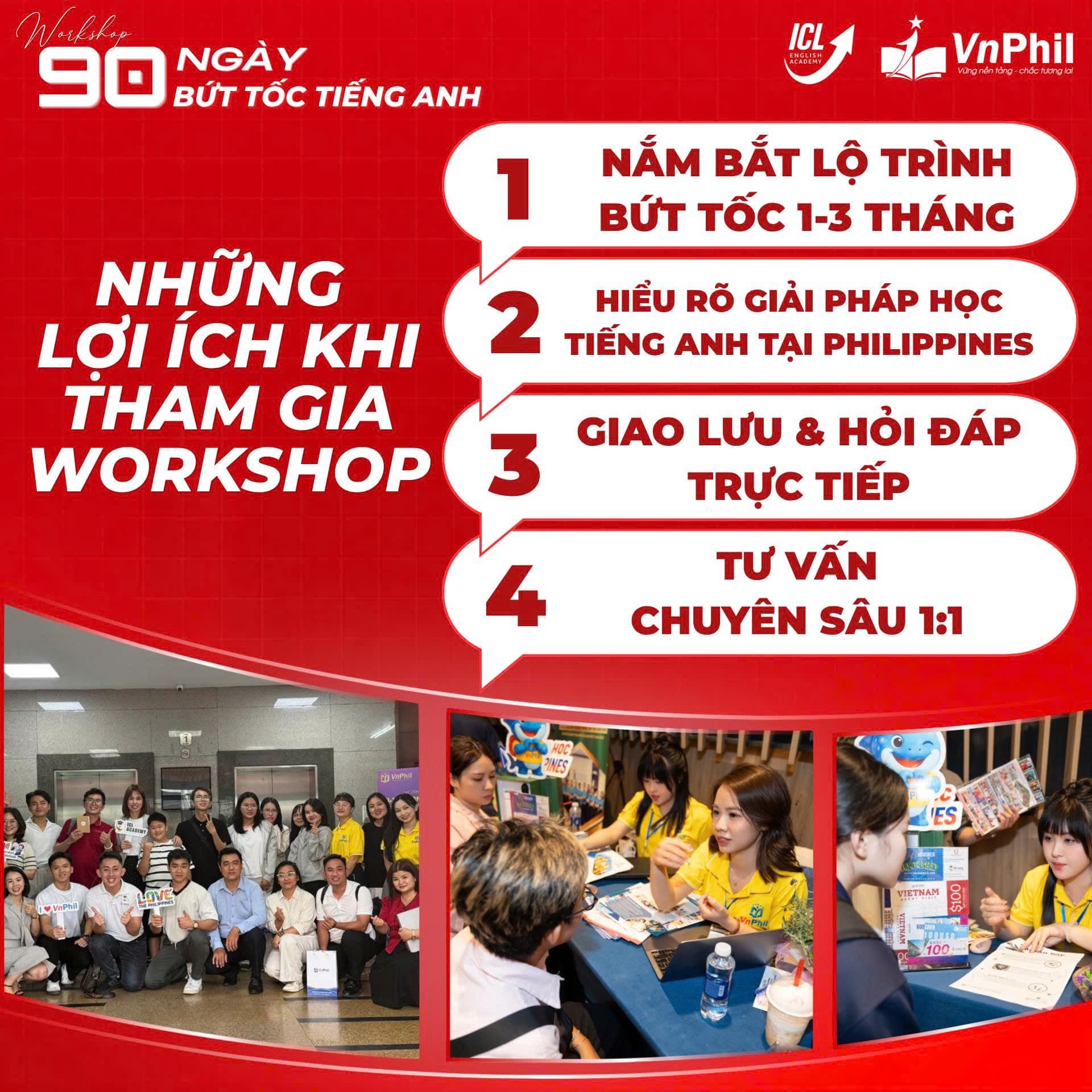 Cơ hội nhận học bổng du học tiếng anh Philippines tại Workshop của VnPhil